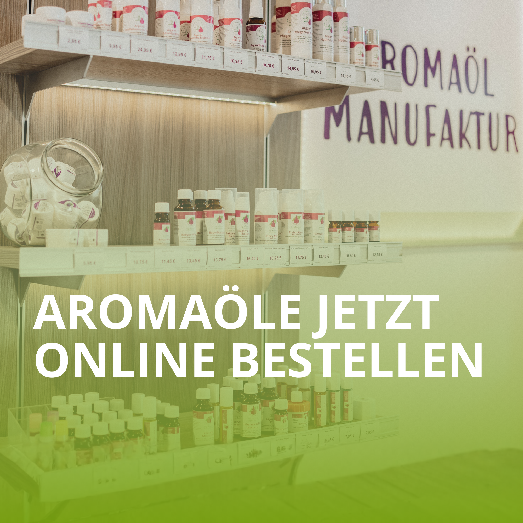 Aromaölmanufaktur Onlineshop mit hochwertigen Aromaölen und Naturkosmetik